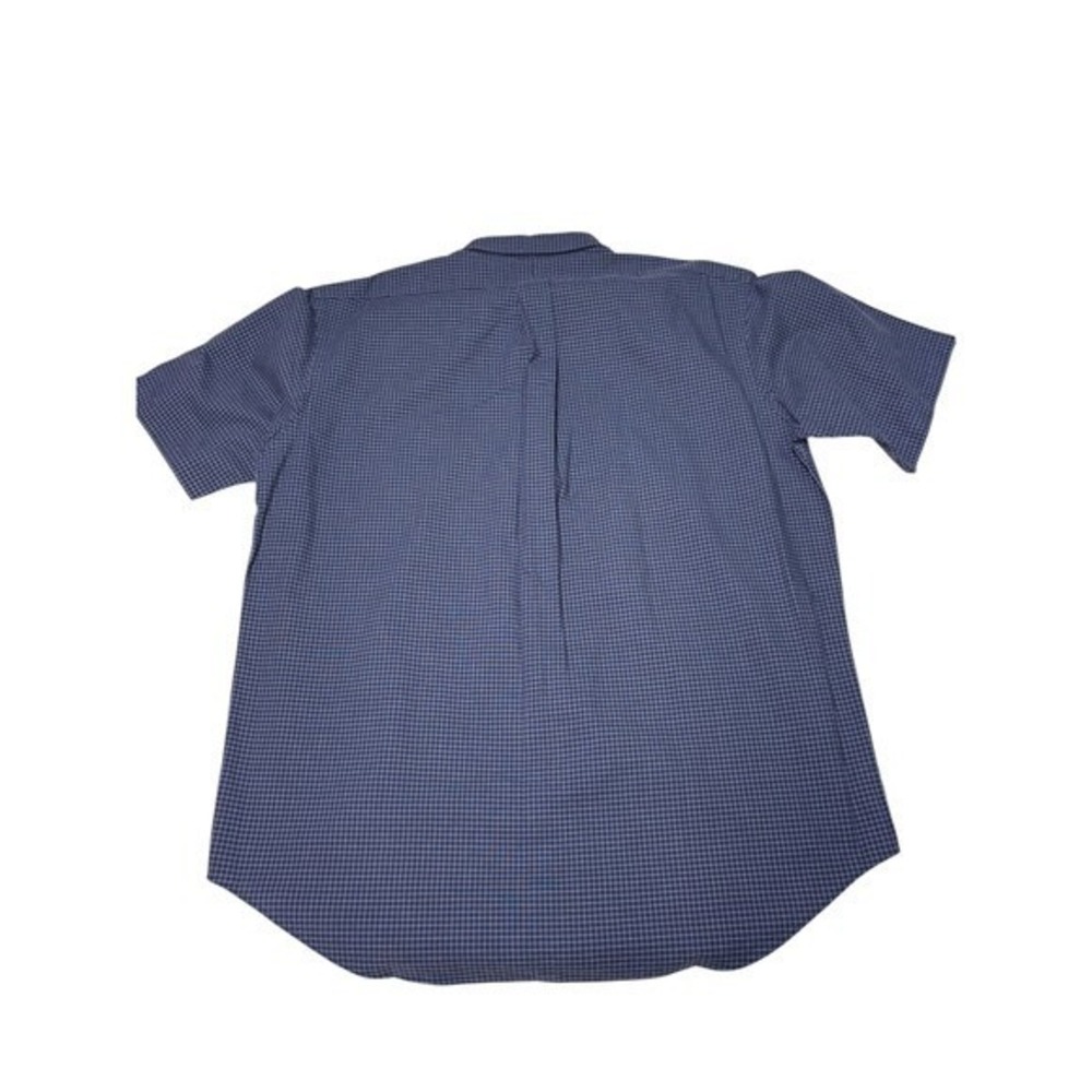 Ralph Lauren Blake Short Sleeve Button Down Shirt Mens Large Blue Gingham Cotton